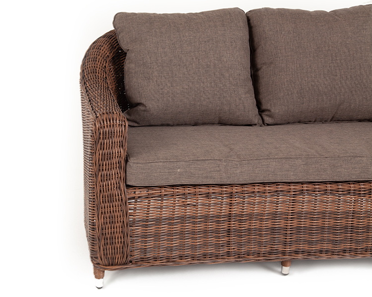фото "кон панна" диван из искусственного ротанга двухместный, цвет коричневый