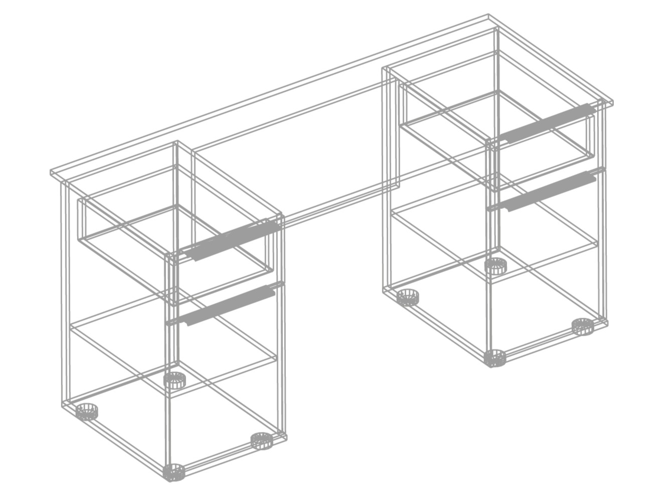 фото стол письменный 2-х тумбовый сицилия