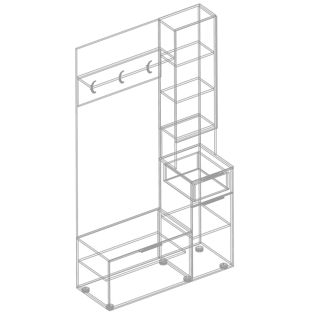 Прихожая с зеркалом Тефия 