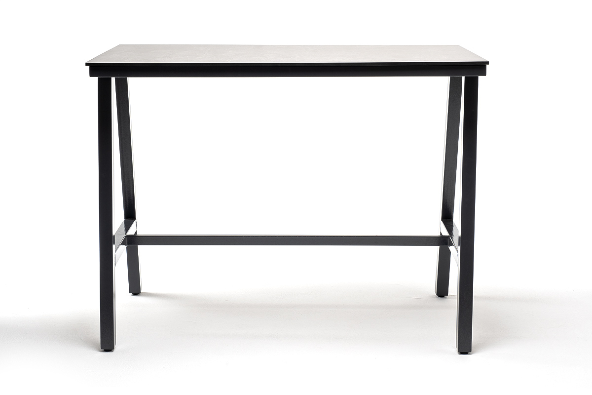 "Рио" стол барный из HPL 140х70см, H110, цвет столешницы "серый гранит" фото "рио" стол барный из hpl 140х70см, h110, цвет столешницы "серый гранит"