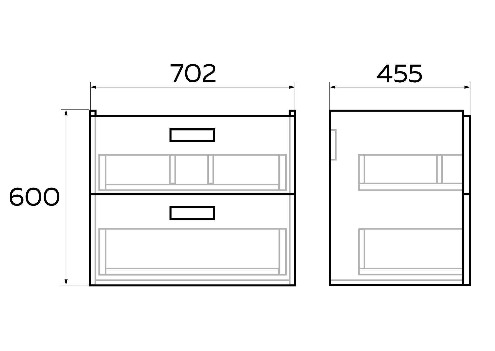 фото тумба 2 ящ. tuscany 70 с раковиной, белый матовый
