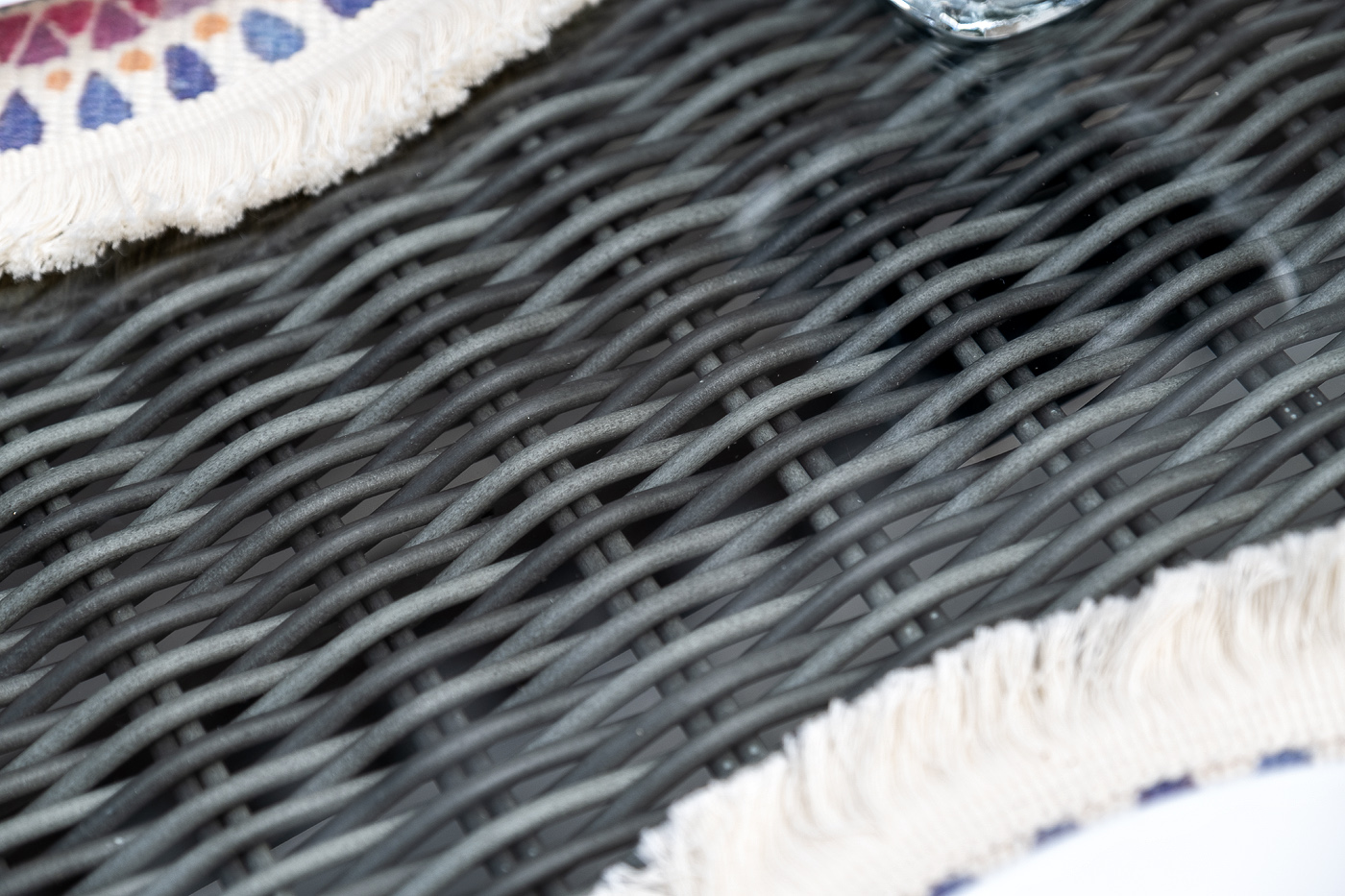 фото "амароне" обеденная группа из искусственного ротанга на 6 персон, цвет графит