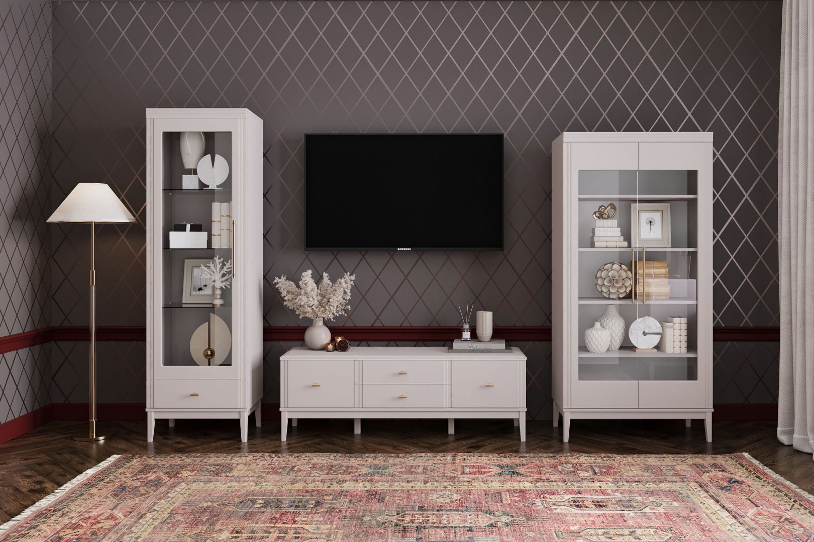 Шкаф с витриной 1-дв. ШР-1 Джали 