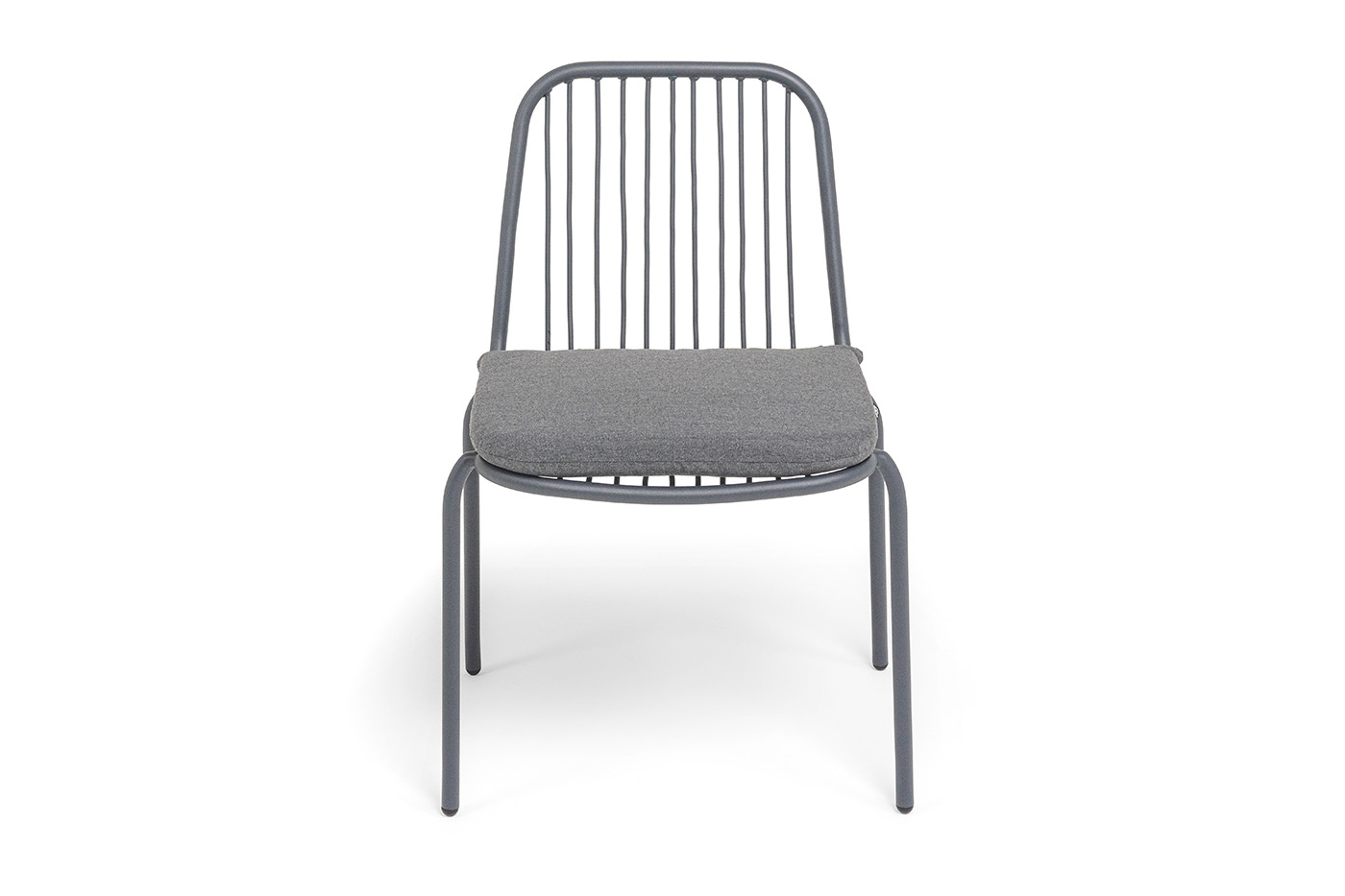 фото "кастелло" стул плетеный из роупа, каркас из стали темно-серый (ral7024) муар, ткань темно-серая 027