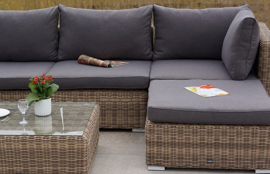 фото "лунго" модуль диванный прямой с подушками, цвет соломенный