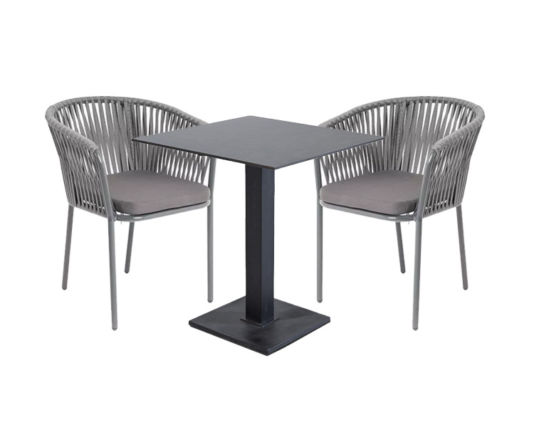 фото "каффе" обеденная группа на 2 персоны, цвет "серый гранит"