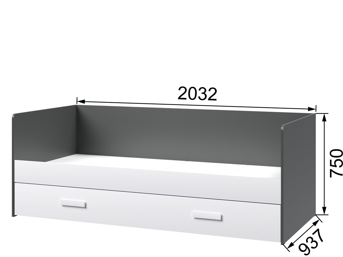 фото кровать с ящиком ккр-1 кэнди