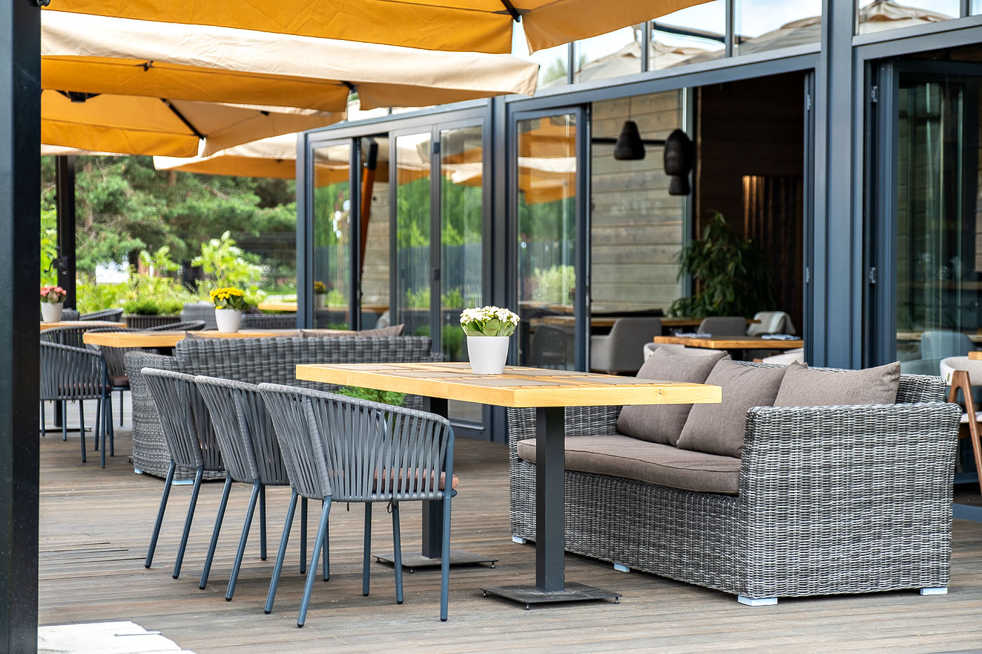 фото "капучино" диван из искусственного ротанга трехместный, цвет графит