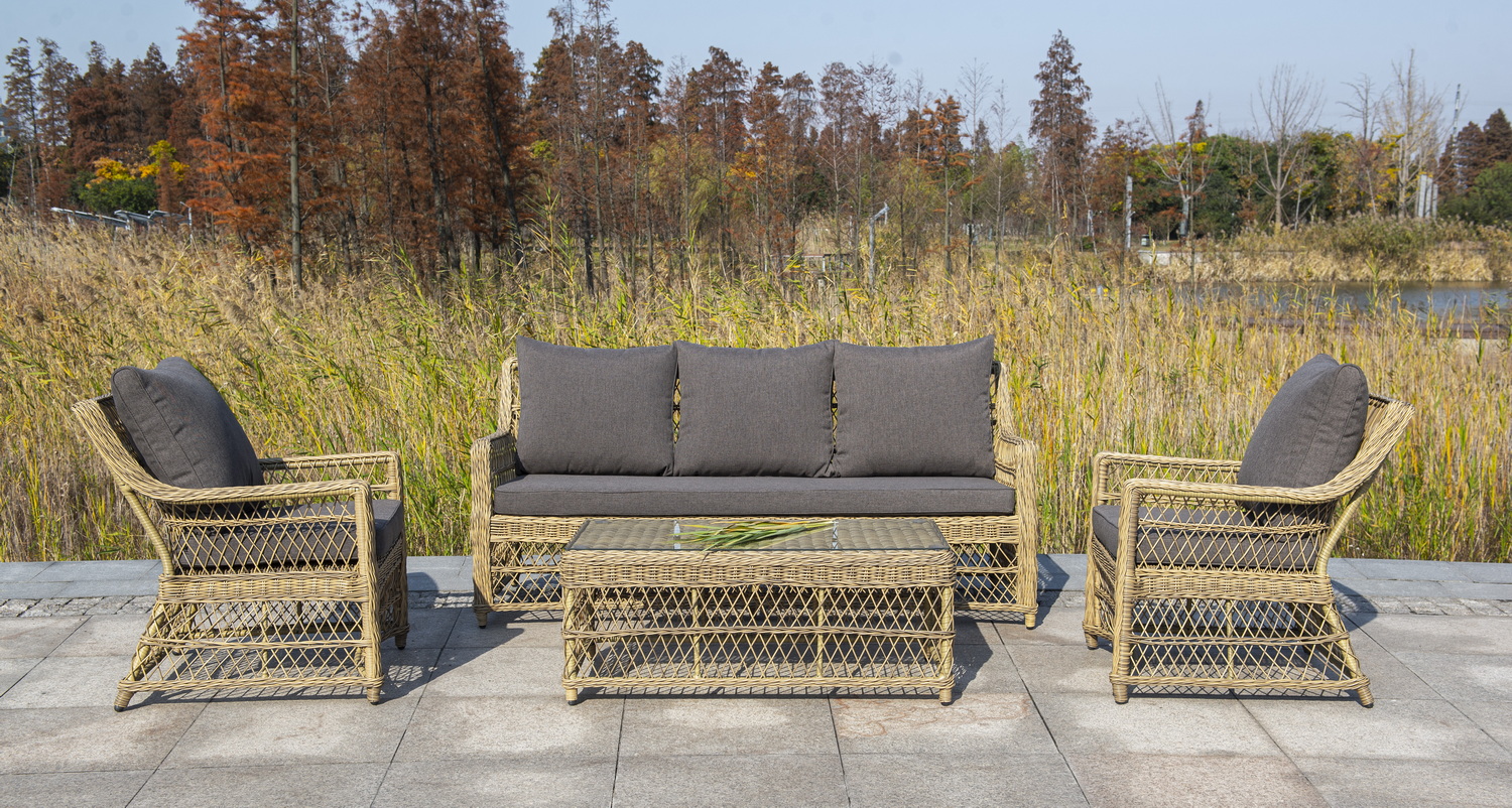 фото "гранд латте" кресло из искусственного ротанга, цвет соломенный