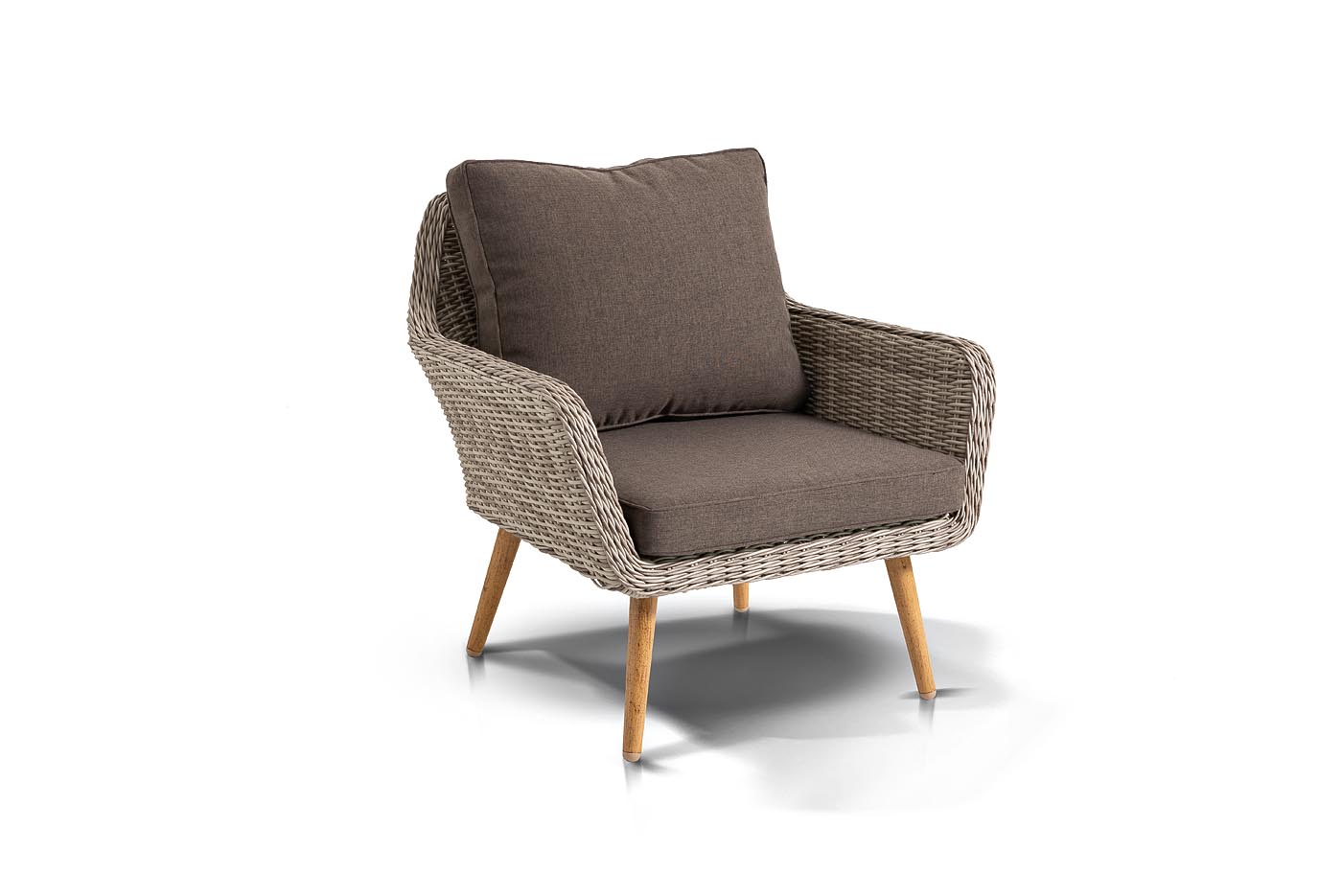 фото "прованс" лаунж-зона плетеная из искусственного ротанга, цвет бежевый