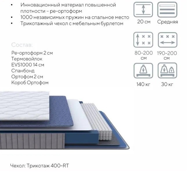 фото матрас hit golden 1000 m/f