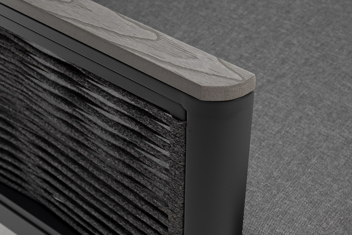 фото "париж" угловой модульный диван, каркас из алюминия, цвет серый