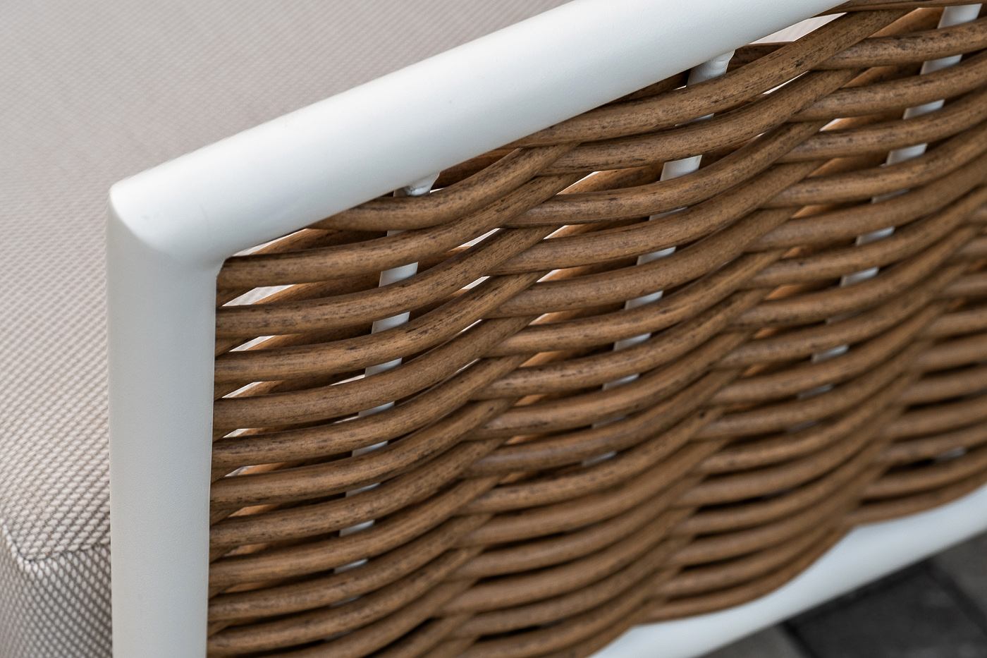 фото "тоскана" лаунж-зона из искусственного ротанга, цвет соломенный (к)