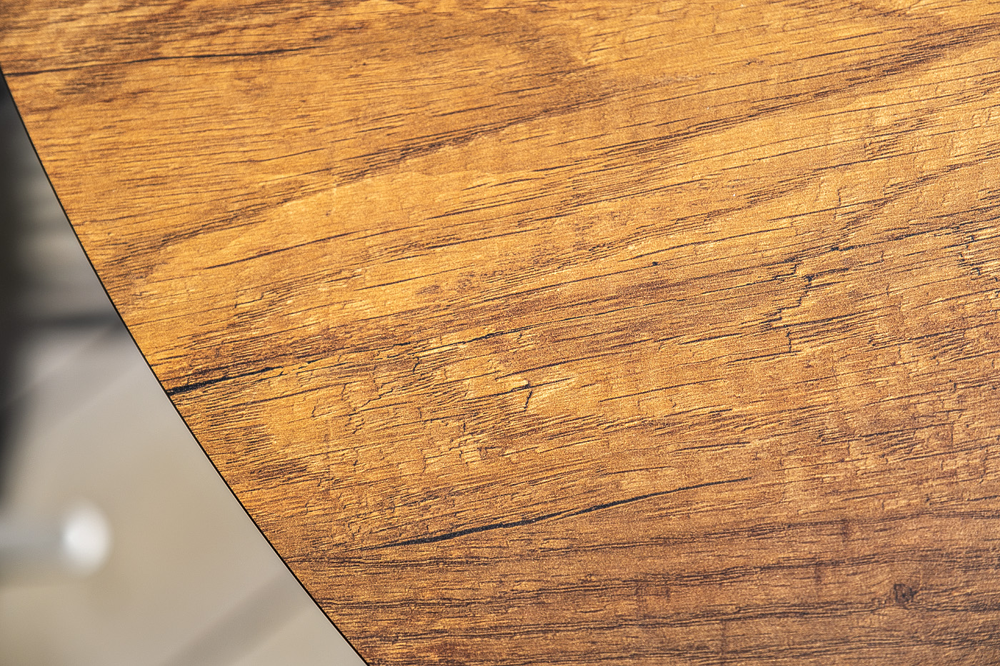 фото "диего" обеденный стол из hpl круглый ø100см, цвет "дуб", каркас белый