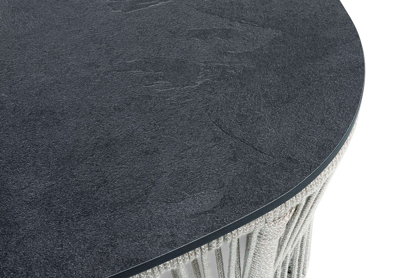 фото "лугано" журнальный стол 76х76 h55 см из hpl, цвет "серый гранит", роуп серый меланж