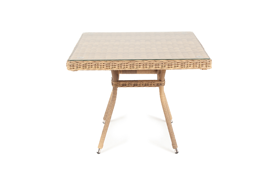 фото "айриш" стол плетеный из искусственного ротанга, цвет соломенный