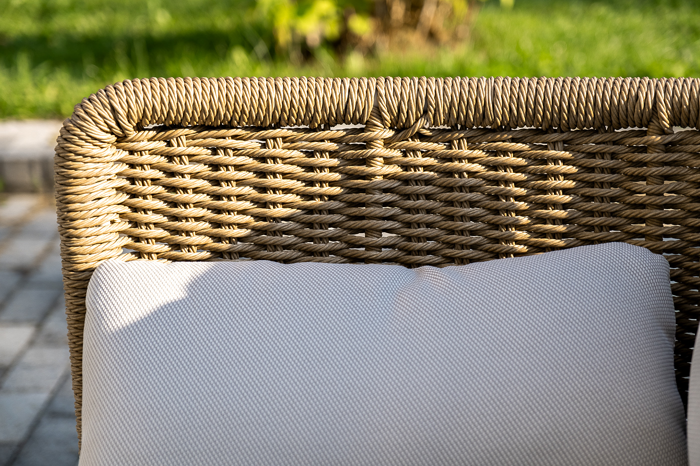 фото "аликанте" лаунж-зона из искусственного ротанга, цвет соломенный (к)