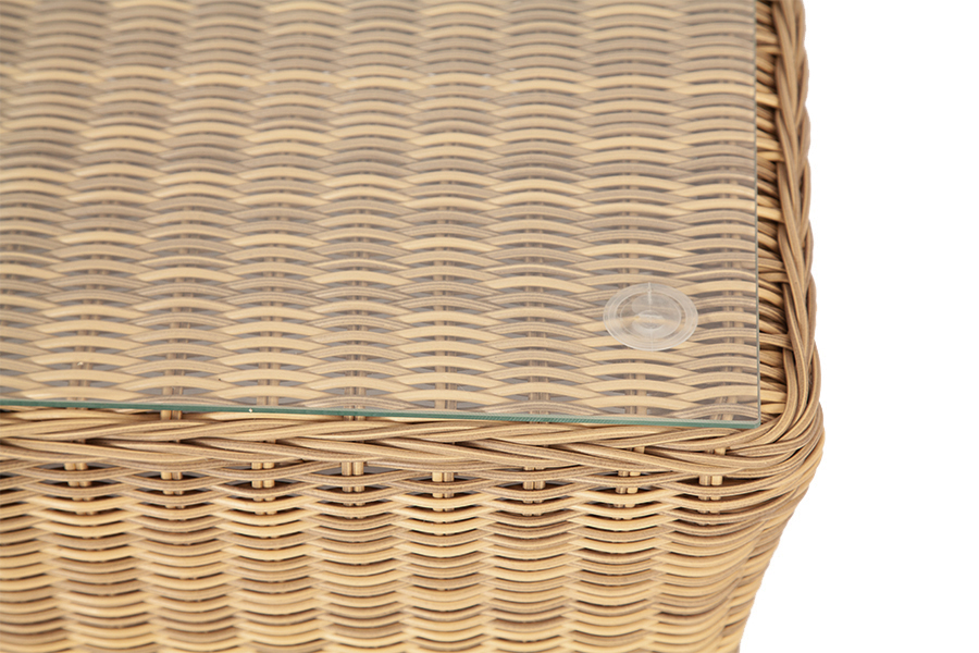 фото "капучино" журнальный столик из искусственного ротанга, цвет соломенный