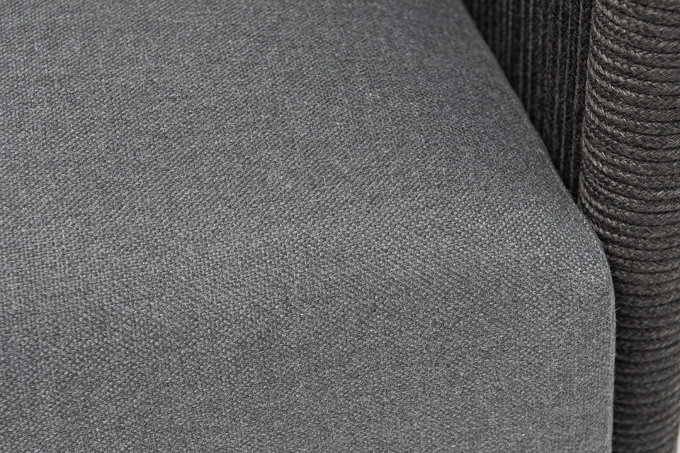 фото "джелло" лаунж-зона 5-местная плетеная из роупа (веревки), каркас алюминиевый темно-серый, роуп темно-серый