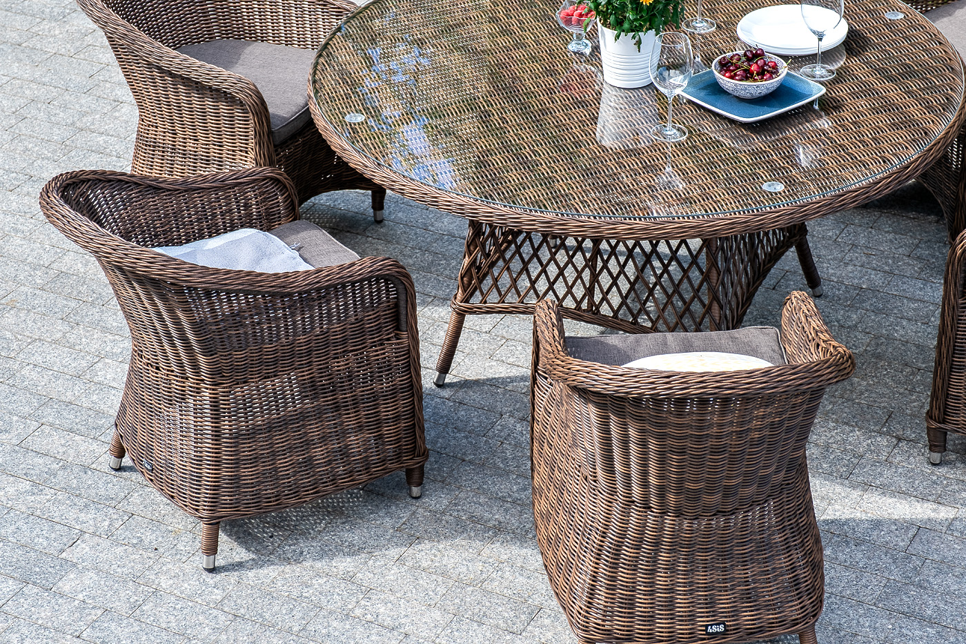 фото "равенна" плетеное кресло из искусственного ротанга, цвет коричневый