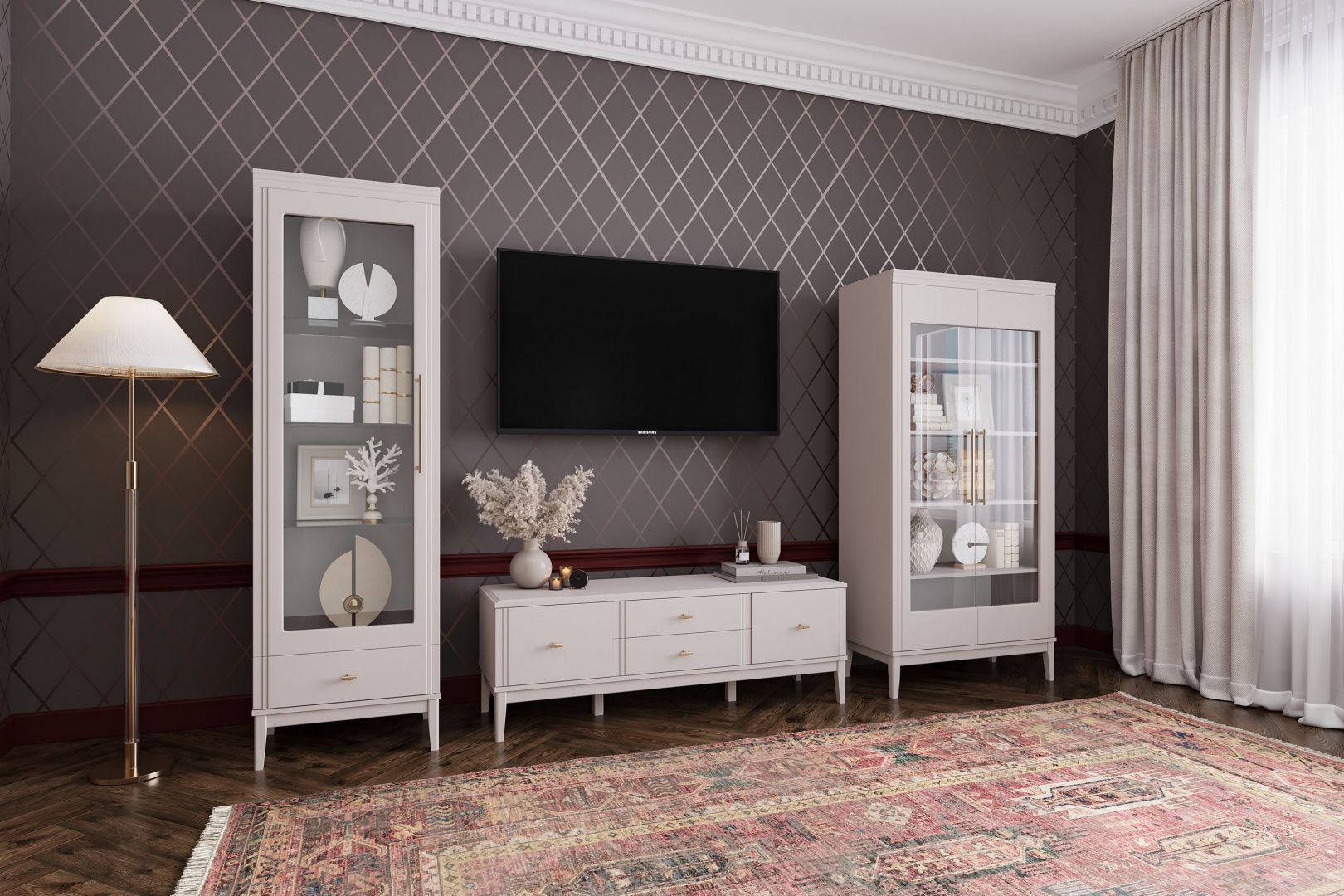 Шкаф с витриной 1-дв. ШР-1 Джали 