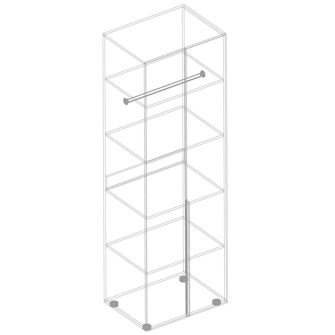 фото шкаф 2-ств. с полками вита