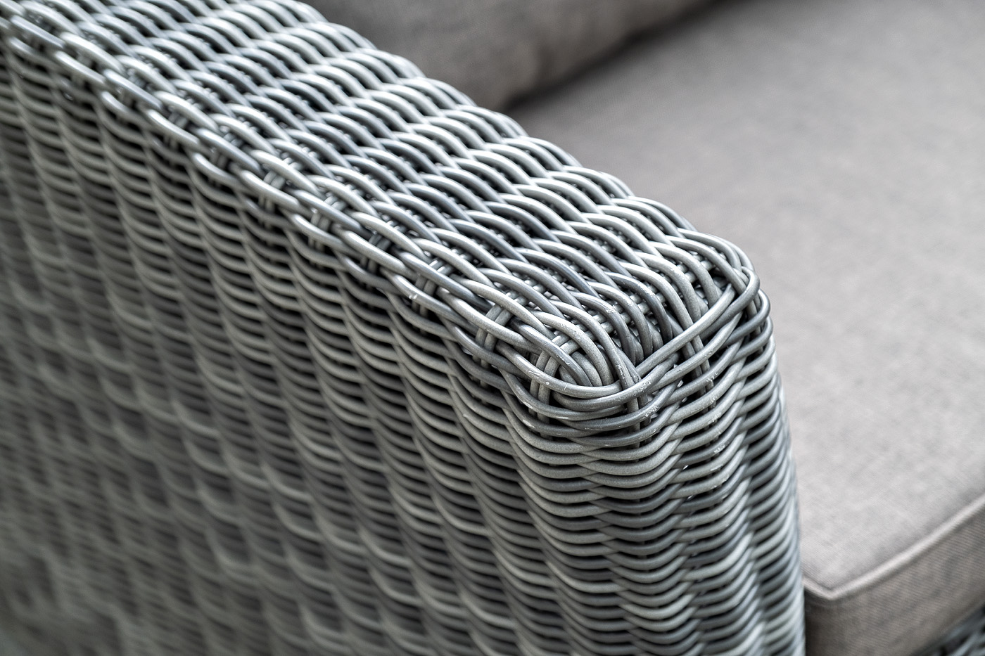 фото "капучино" лаунж-зона из искусственного ротанга, цвет графит