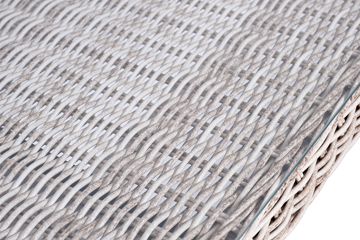 фото "катания" обеденная группа плетеная на 6 персон, цвет бежевый