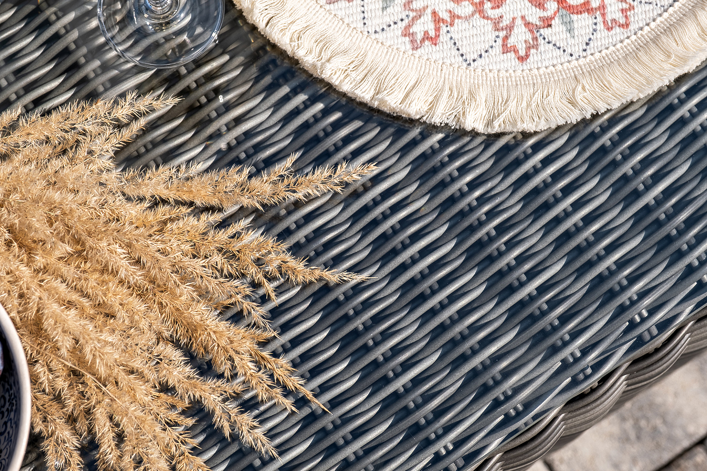 фото "боно" лаунж-зона из искусственного ротанга, цвет графит