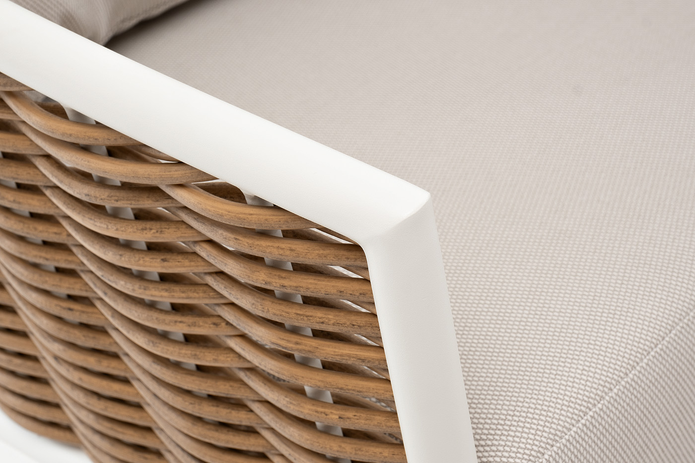 фото "тоскана" лаунж-зона из искусственного ротанга, цвет соломенный