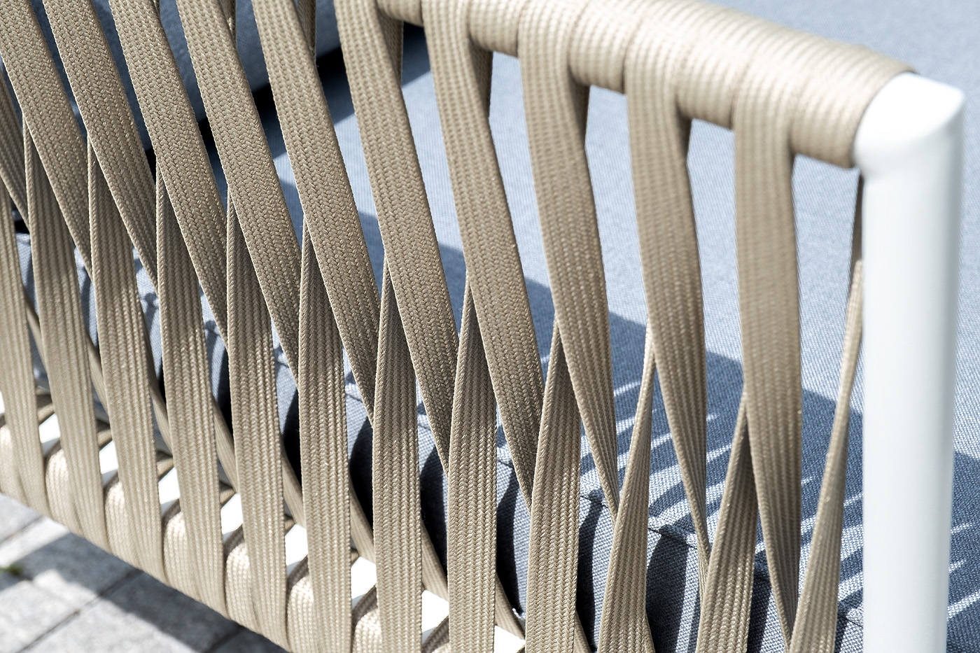 фото "касабланка" лаунж-зона плетеная из роупа 4-местная, цвет серый