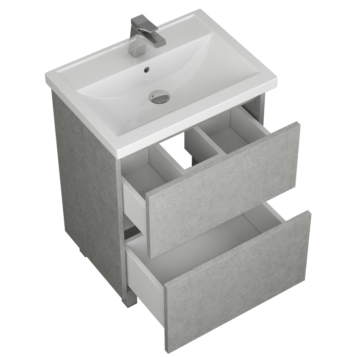 Тумба под умывальник с раковиной с 2 ящ. Моро 60 