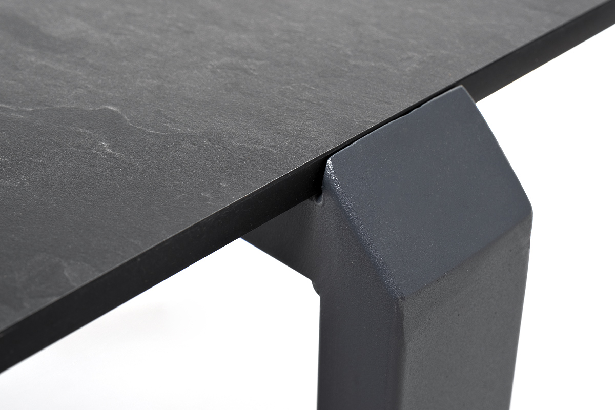 фото "варадеро" журнальный стол из hpl 110х60 h43, каркас алюминий темно-серый (ral 7024), цвет столешницы "серый гранит"