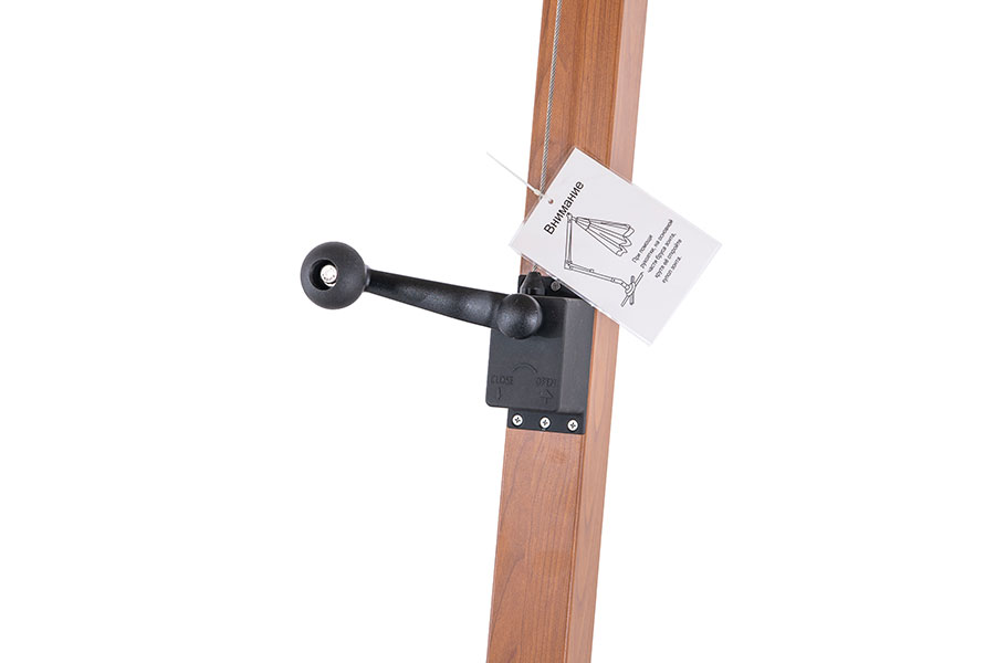 фото "корсика" зонт уличный 3х3м на боковой алюминиевой опоре, цвет под дерево