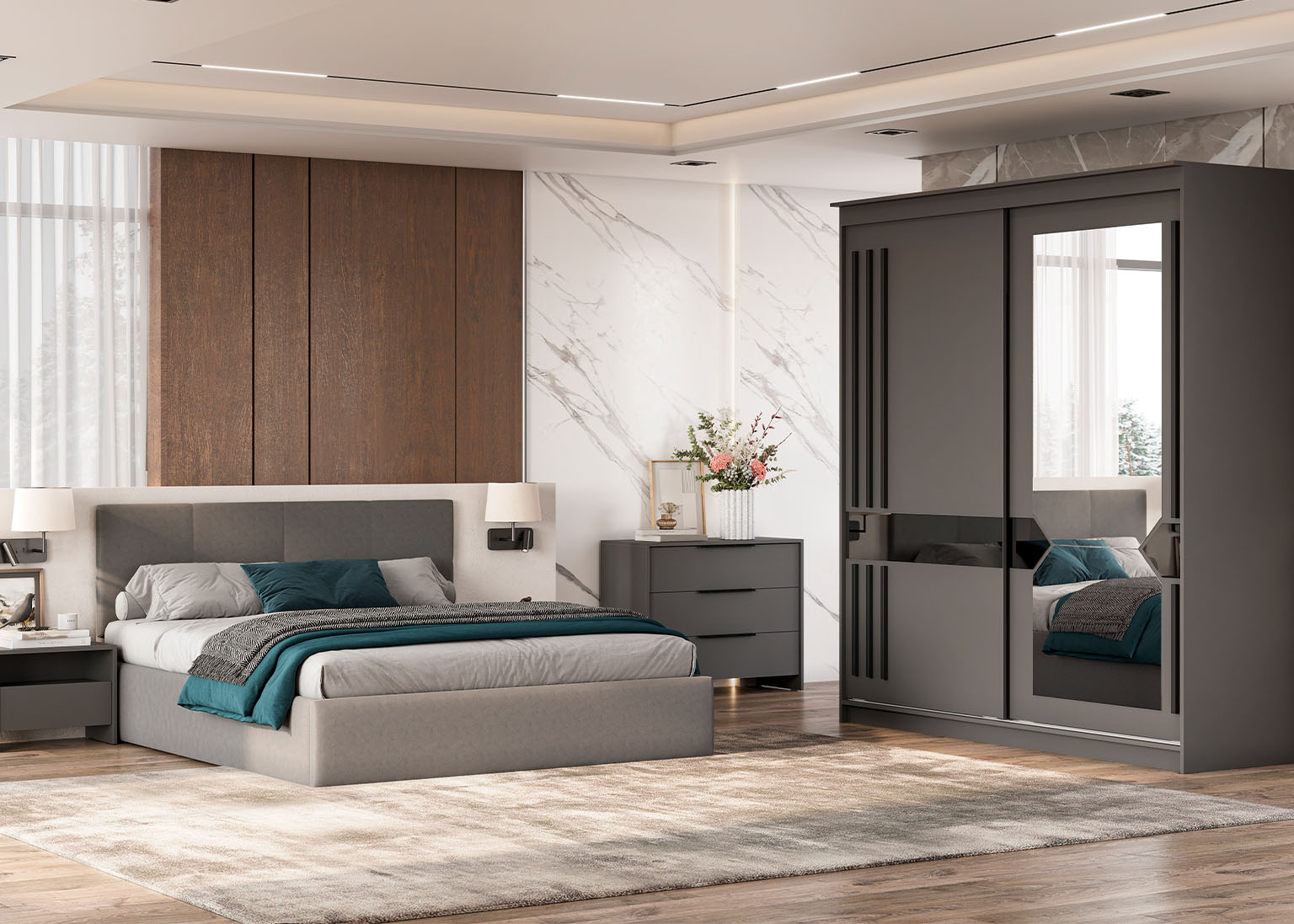 фото шкаф-купе №25 (2,0 м) блэк лайт sv-мебель