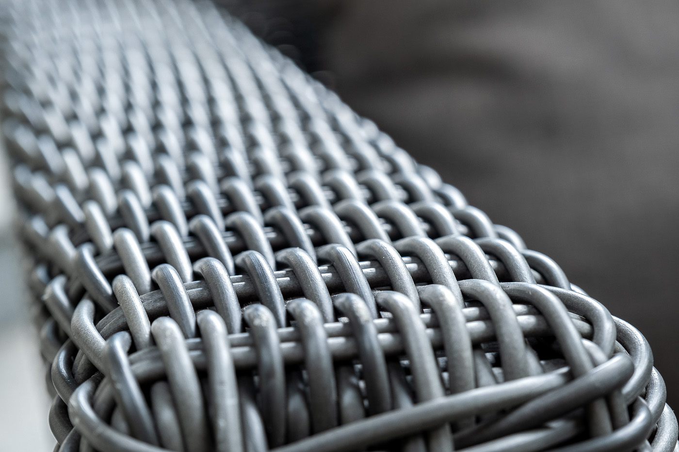 фото "капучино" диван из искусственного ротанга трехместный, цвет графит