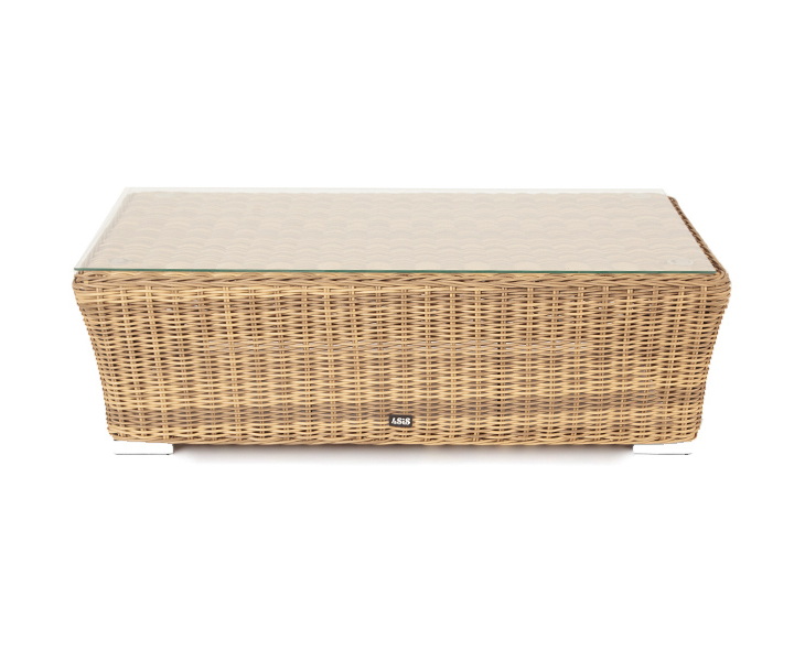 фото "капучино" журнальный столик из искусственного ротанга, цвет соломенный