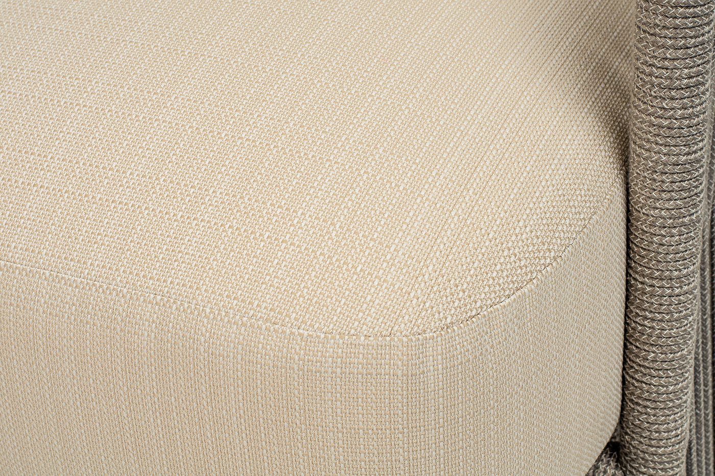 фото "альбано" лаунж-зона 5-местная плетеная из роупа (веревки), каркас алюминиевый светло-серый, роуп серый меланж