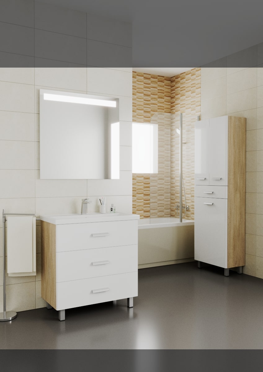 Тумба под умывальник с раковиной Гарда 70 