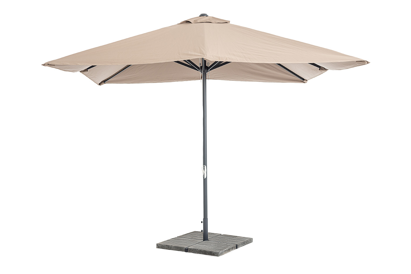 фото "джулия" зонт садовый 3х3м на центральной опоре, тент бежевый