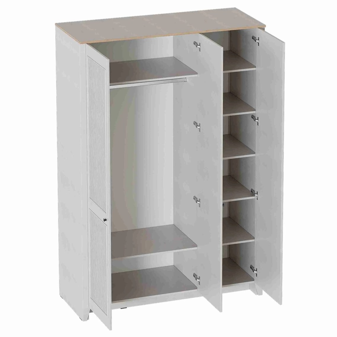 фото шкаф 3-х дв. с зеркалом спальня валенсия