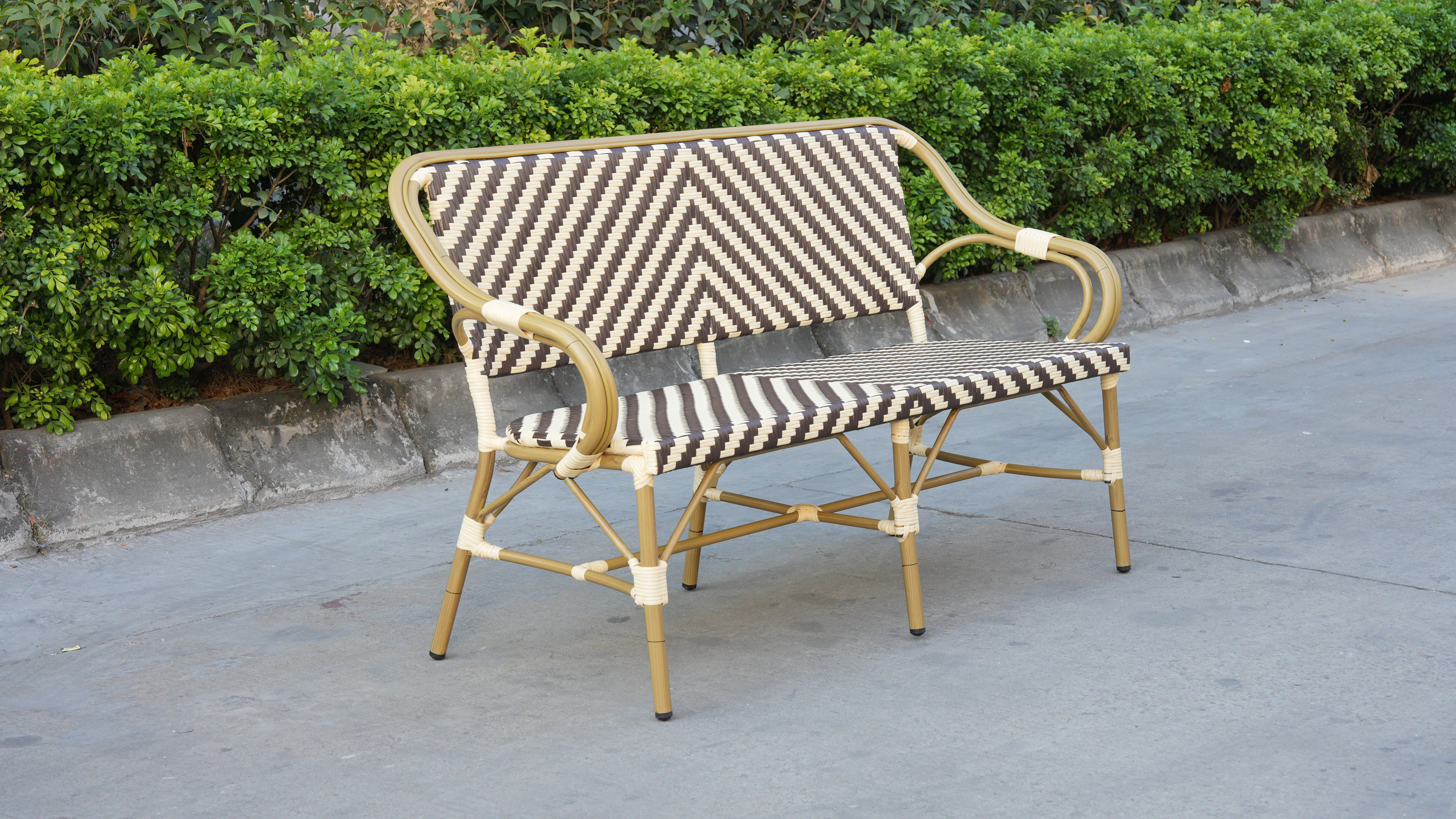 фото "кабри" диван двухместный из искусственного ротанга, цвет бежево-коричневый