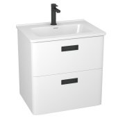 Тумба 2 ящ. Tuscany 60 с раковиной, белый матовый