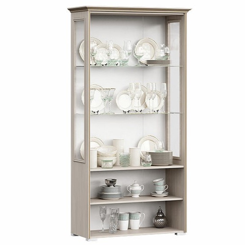 фото шкаф 2-х дв. со стеклом парма