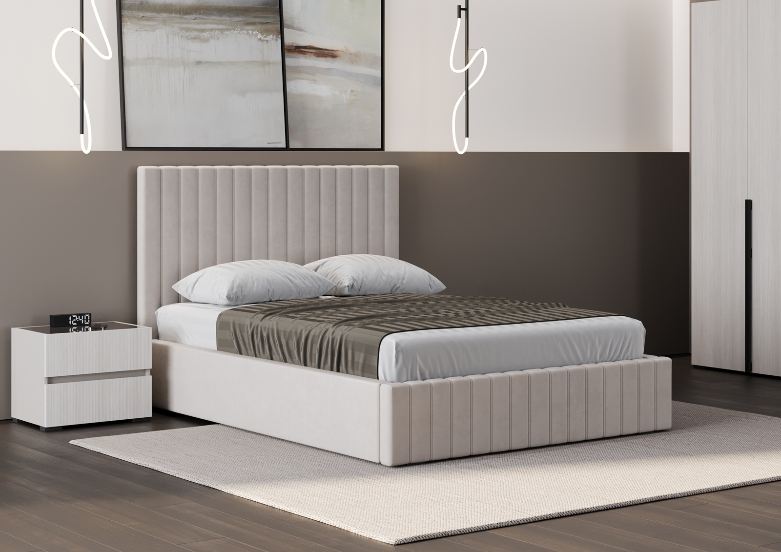 Кровать двуспальная с подъемным механизмом Беллуччи 