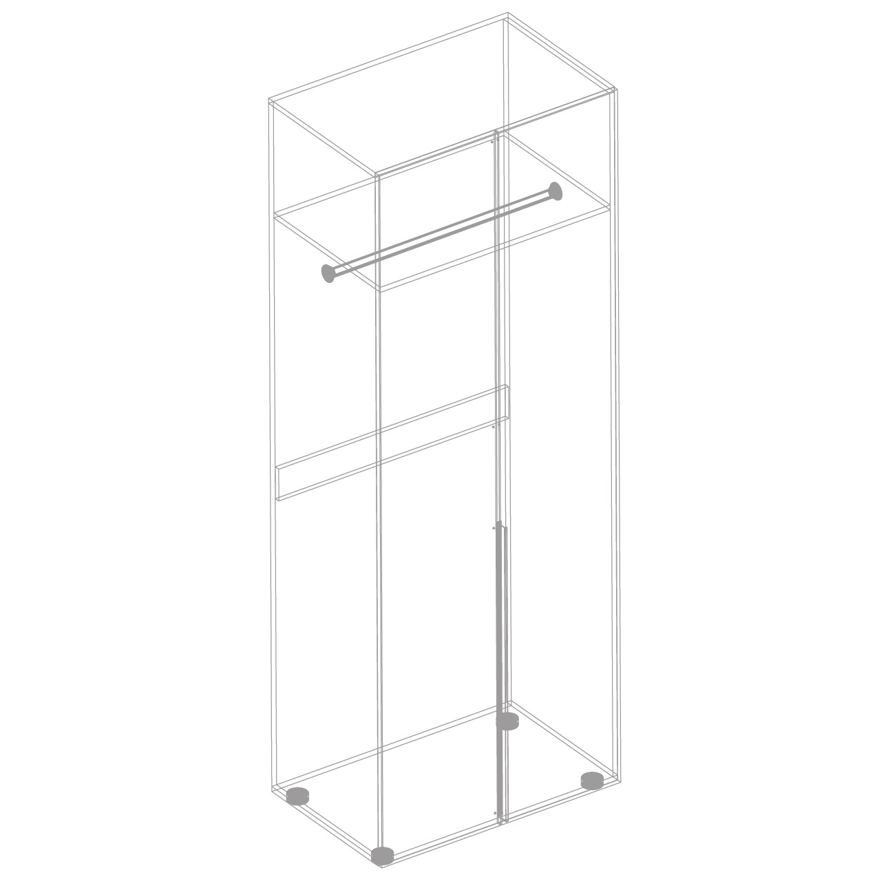 фото шкаф 2-ств. для одежды вита