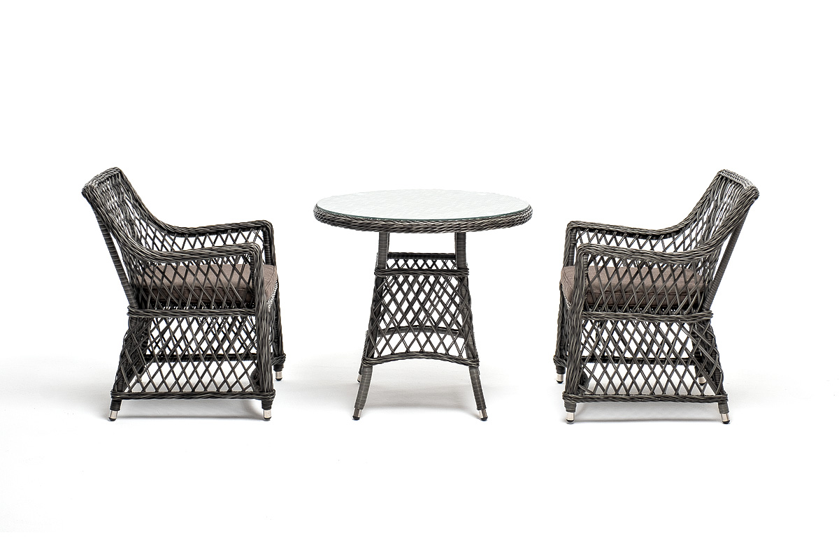 фото "эспрессо–80 l" обеденная группа плетеная, цвет графит