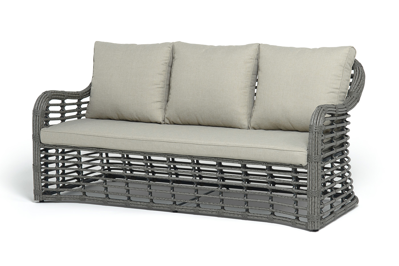 фото "ницца" лаунж-зона из искусственного ротанга, цвет бронзовый