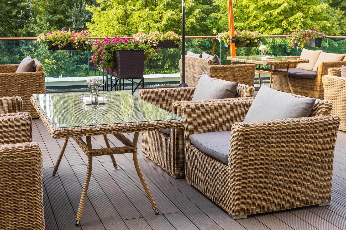 фото "латте" плетеный стол из искусственного ротанга 160х90см, цвет соломенный