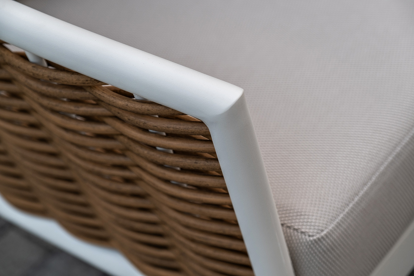 фото "тоскана" лаунж-зона из искусственного ротанга, цвет соломенный (к)